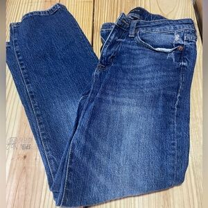 Aeropostale Blue Mid Rise Ankle Straight Fit Jeans Womens Denim